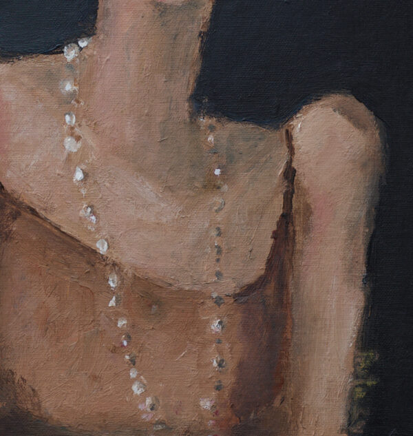 oil painting Lady in Theatre