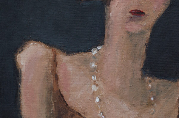 oil painting Lady in Theatre