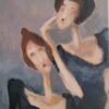 Listening Together is an original contemporary figurative painting