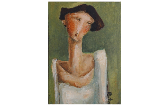 The Inner View The Inner View original figurative painting by Ruta
